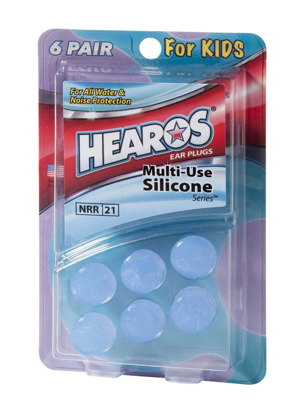 Multi-Use Silicone Ear Plugs, 6 Pair, Child